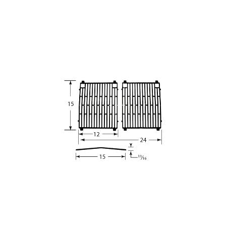 Kenmore Charmglow Gas Grills Porcelain Cooking Grids 2 12" x 14 5/16" 51302 